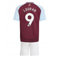 Maglie da calcio Aston Villa Jhon Duran #9 Prima Maglia Bambino 2024-25 Manica Corta (+ Pantaloni corti)